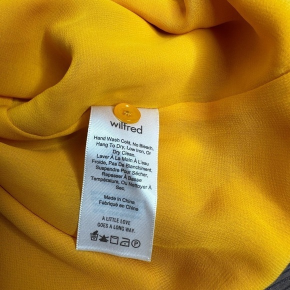 WILFRED ARITIZIA Ninette Dress Wrap Yellow Ruffle - Picture 6 of 6